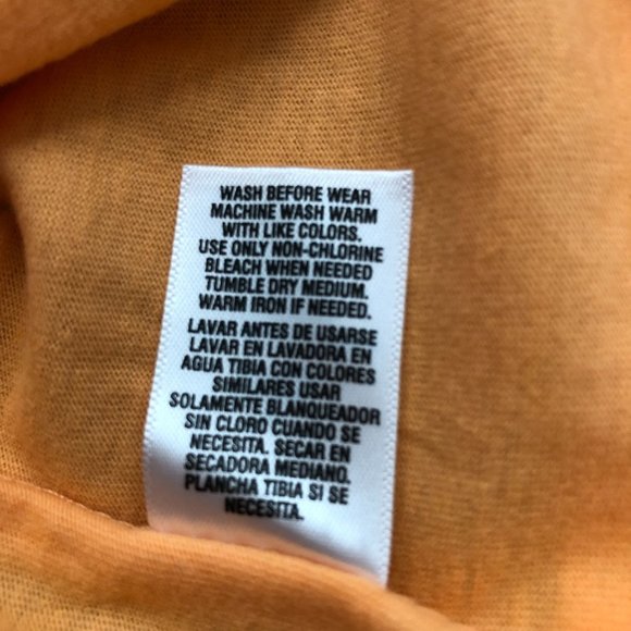 Carter's Super Cute Baby Shirt Orange Cotton Spring Flowers Bee Size 6M - Picture 6 of 6